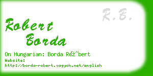 robert borda business card